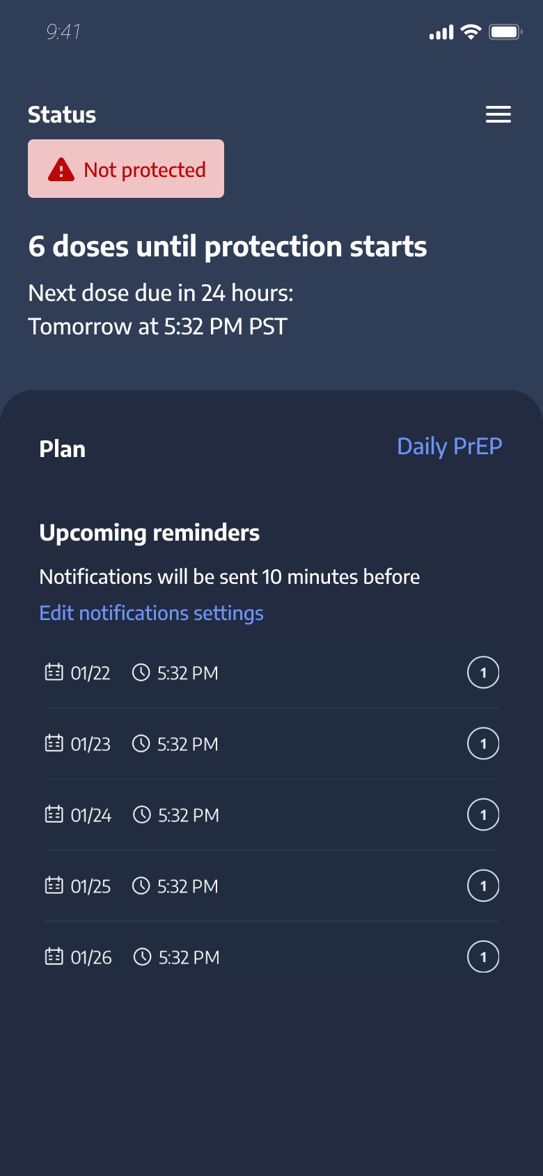 Vision A, status and upcoming reminders